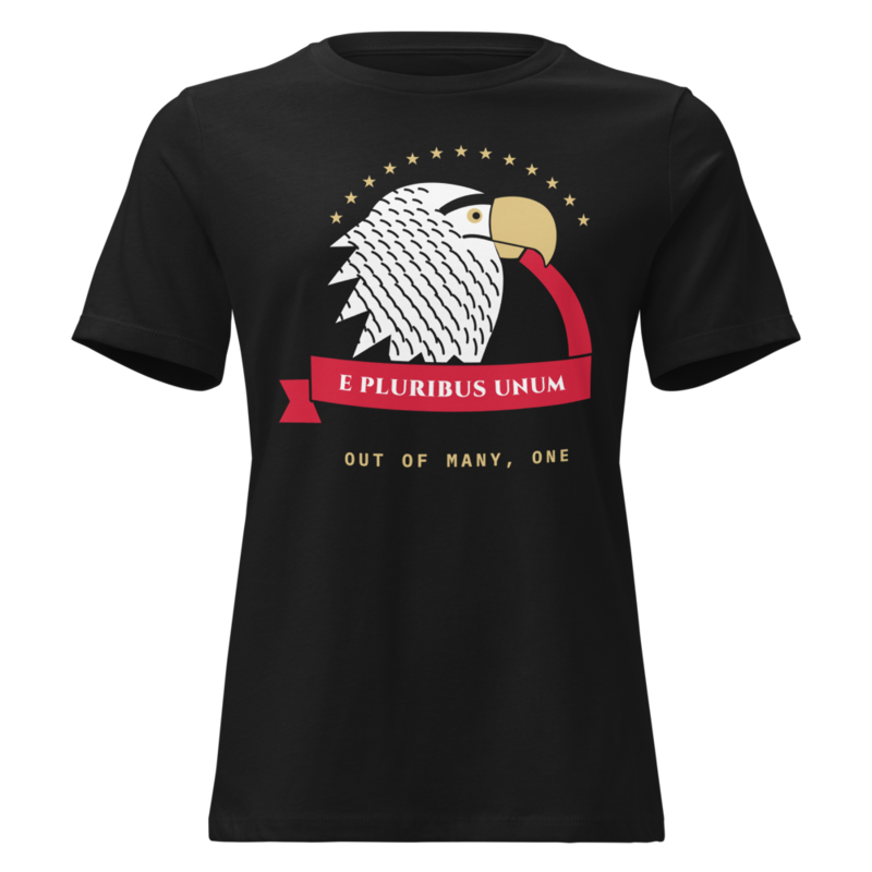 E Pluribus Unum Women’s Relaxed Tee in Black