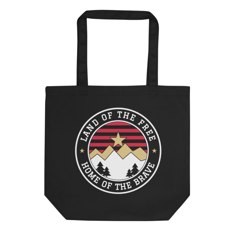 Land of the Free Tote Bag in Black