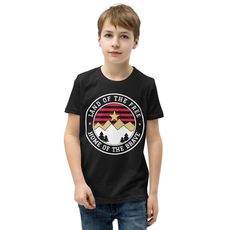 Land of the Free Youth Tee in Black