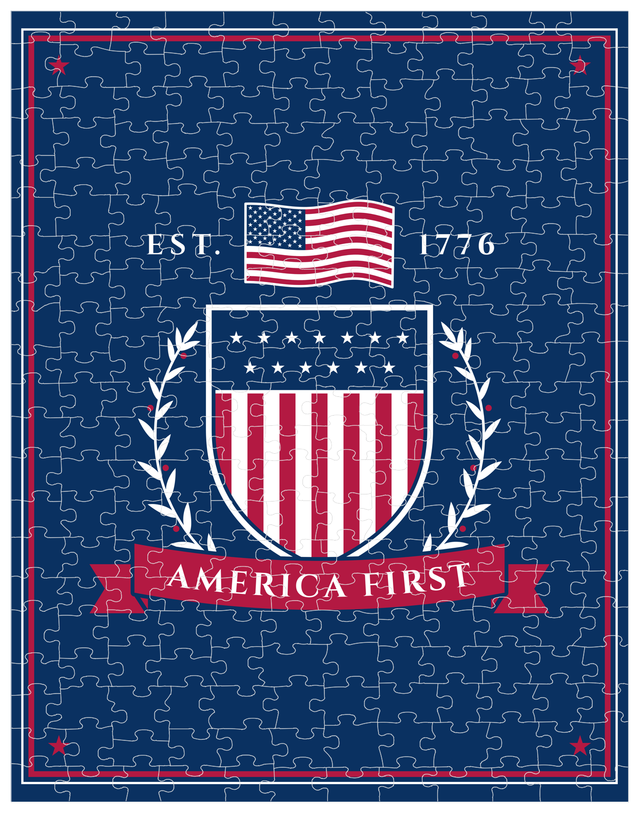 America First Crest Jigsaw Puzzle
