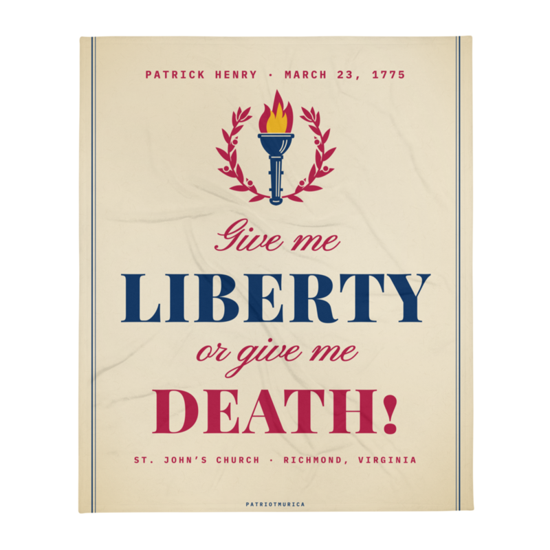 Liberty or Death Throw Blanket