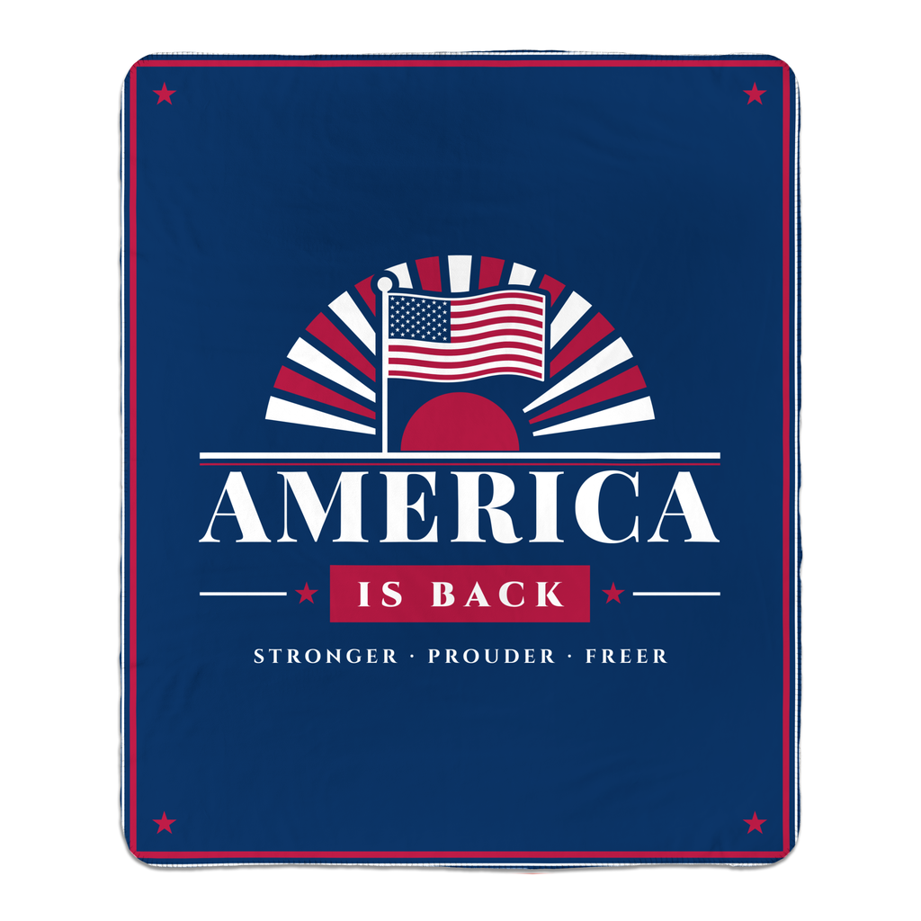 America Is Back Sherpa Blanket