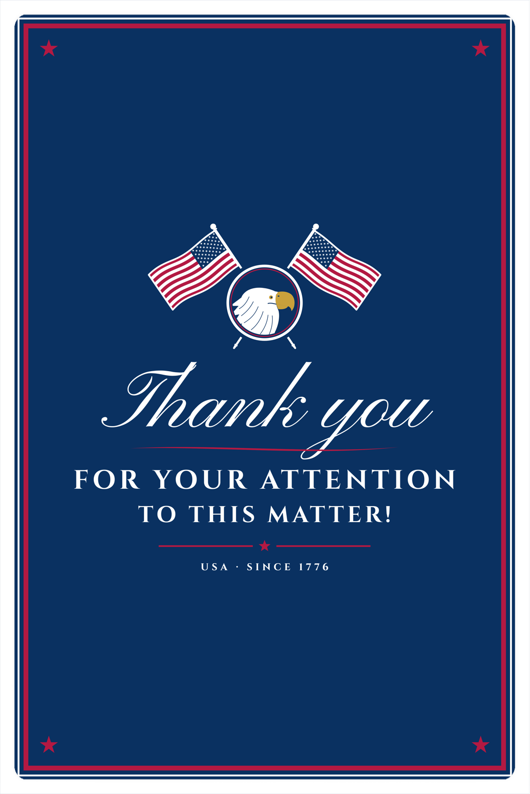 Thank You for Your Attention Photo Magnet