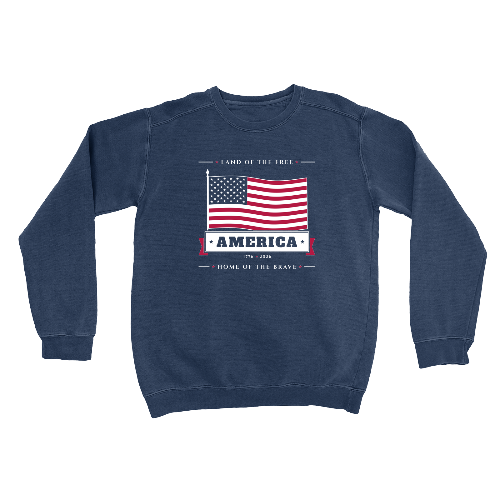 America Garment-Dyed Crewneck in True Navy