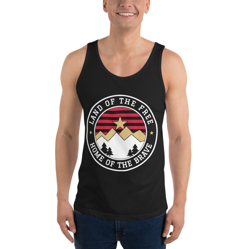 Land of the Free Tank Top in Black