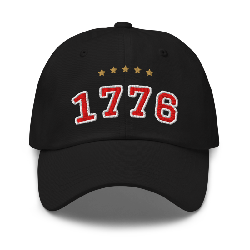 1776 Dad Hat in Black