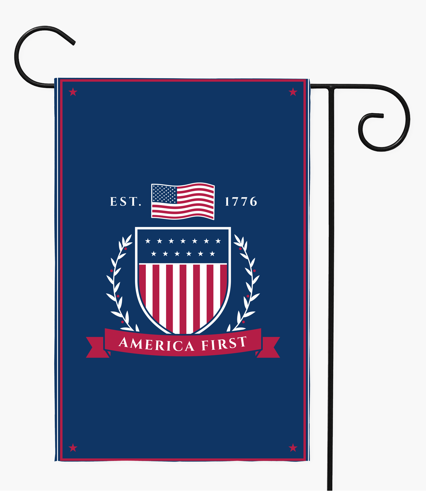 America First Crest Garden Flag