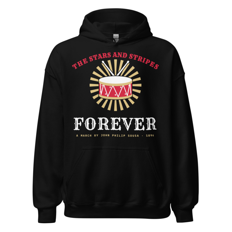 The Stars and Stripes Forever Hoodie in Black
