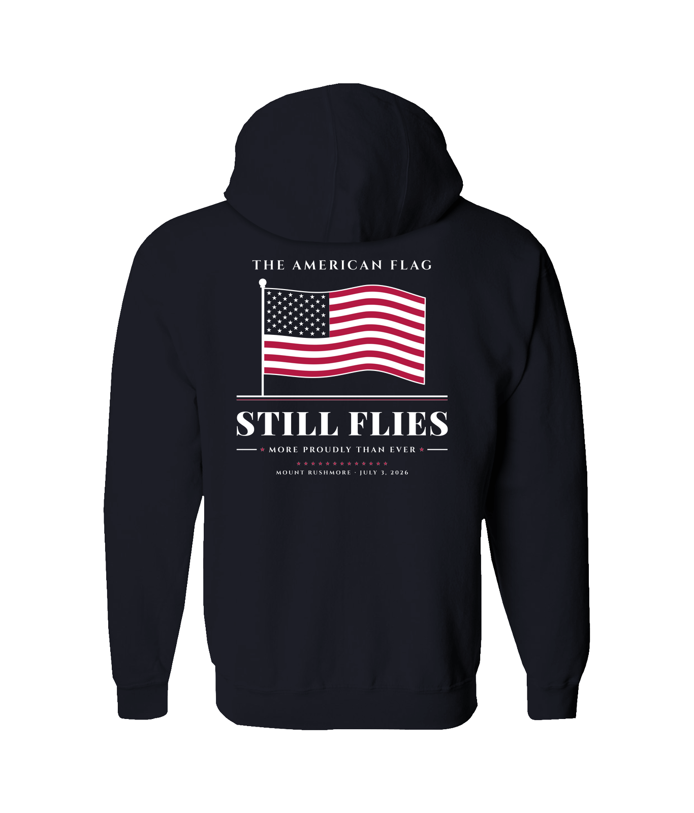 The American Flag Still Flies Zip Hoodie in Navy