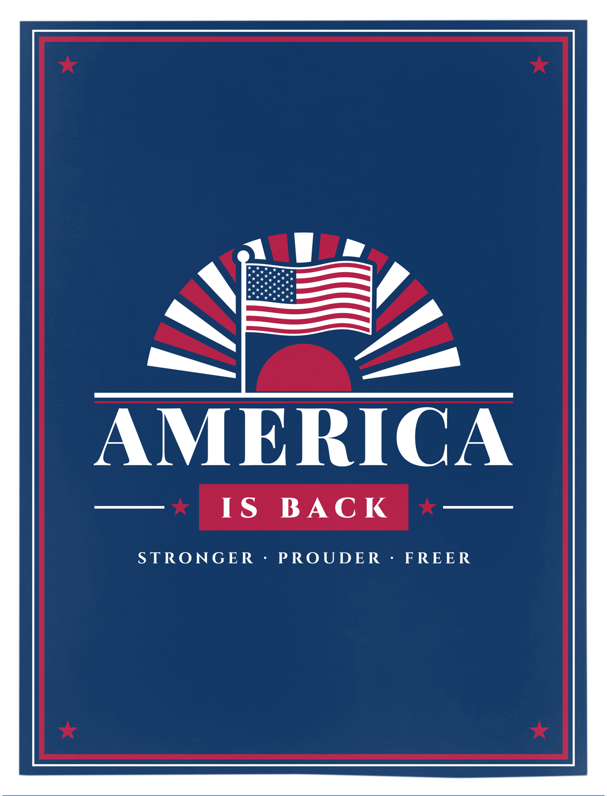 America Is Back Velveteen Blanket