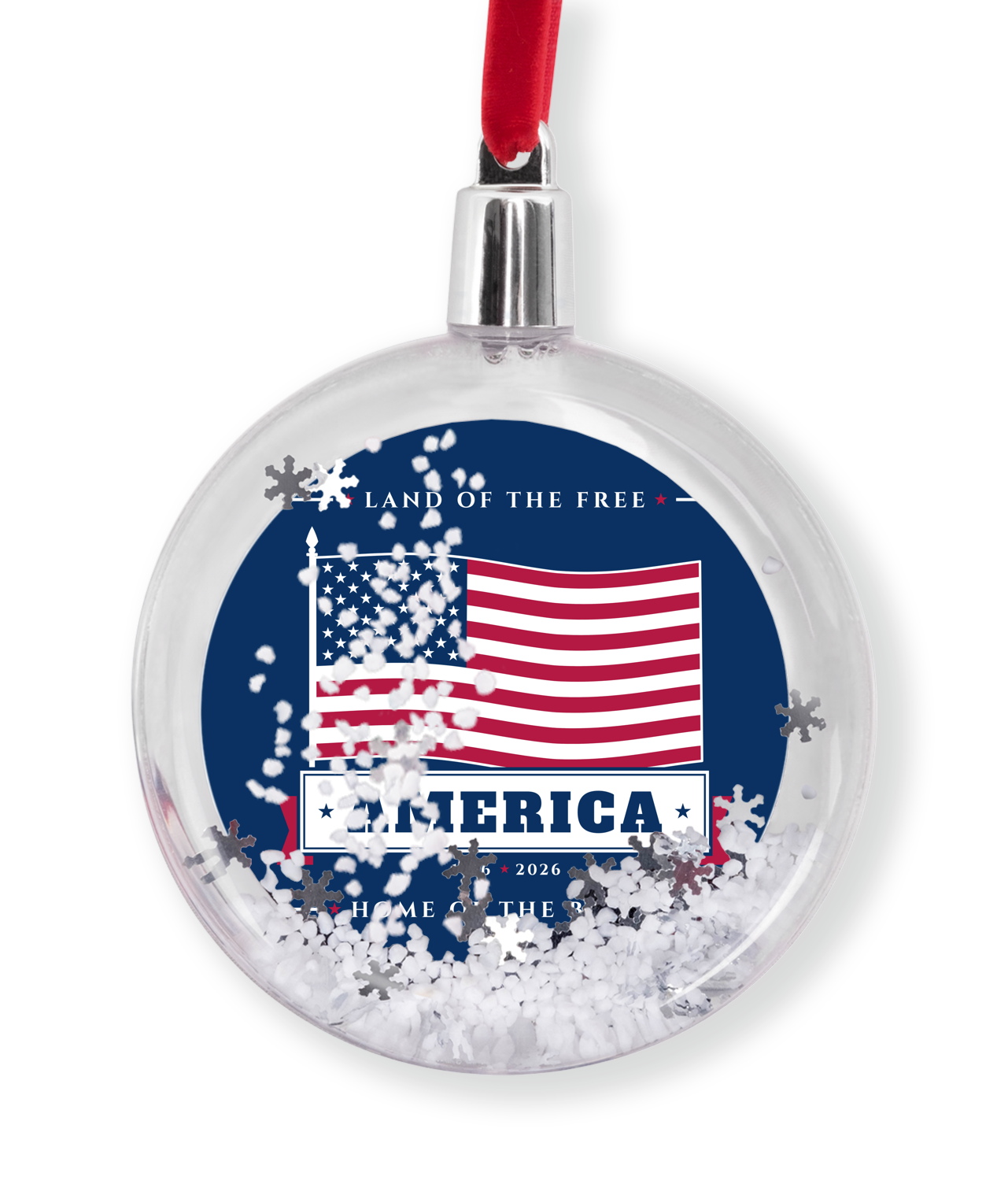 America Snow Globe Ornament
