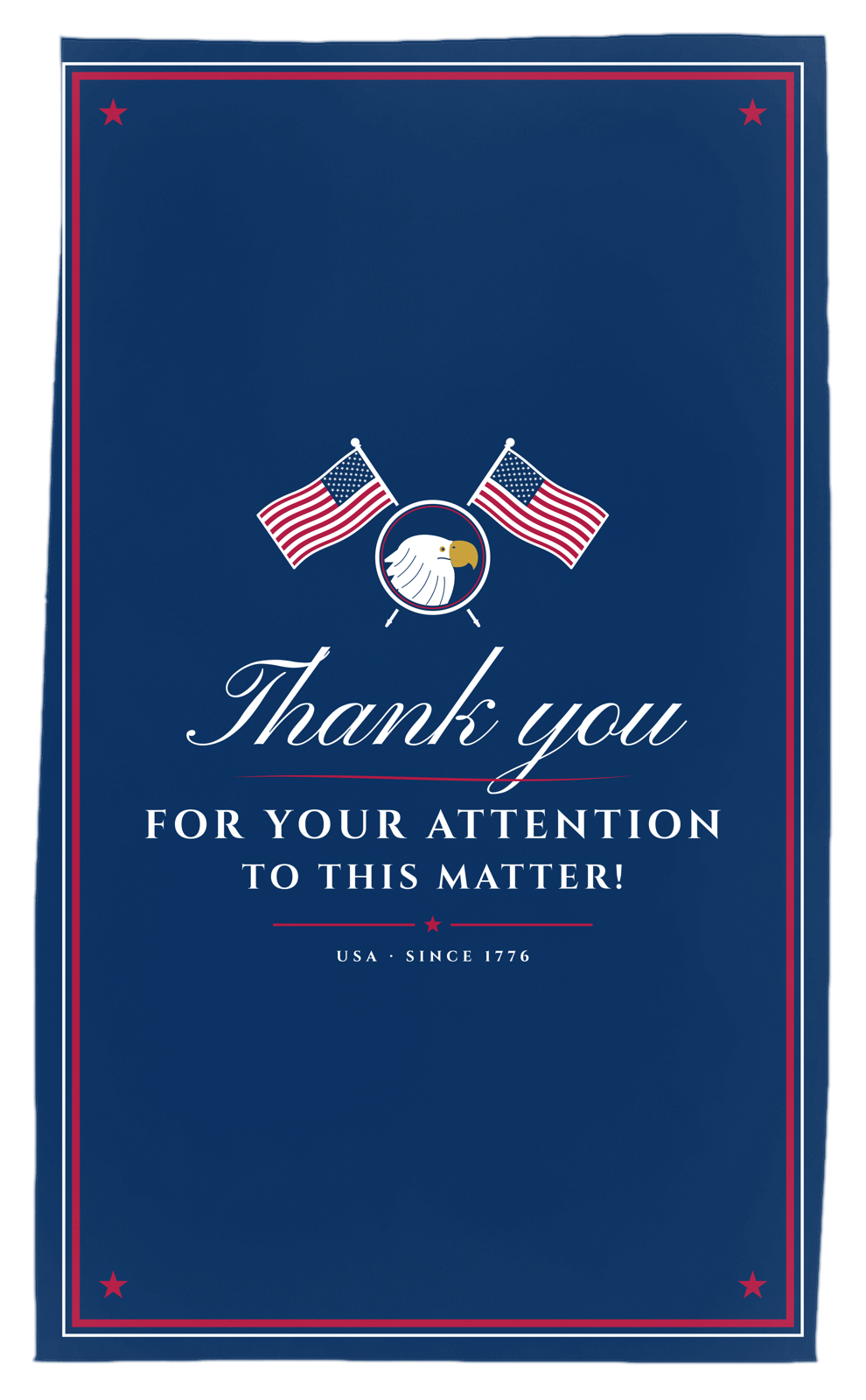 Thank You for Your Attention Tea Towel