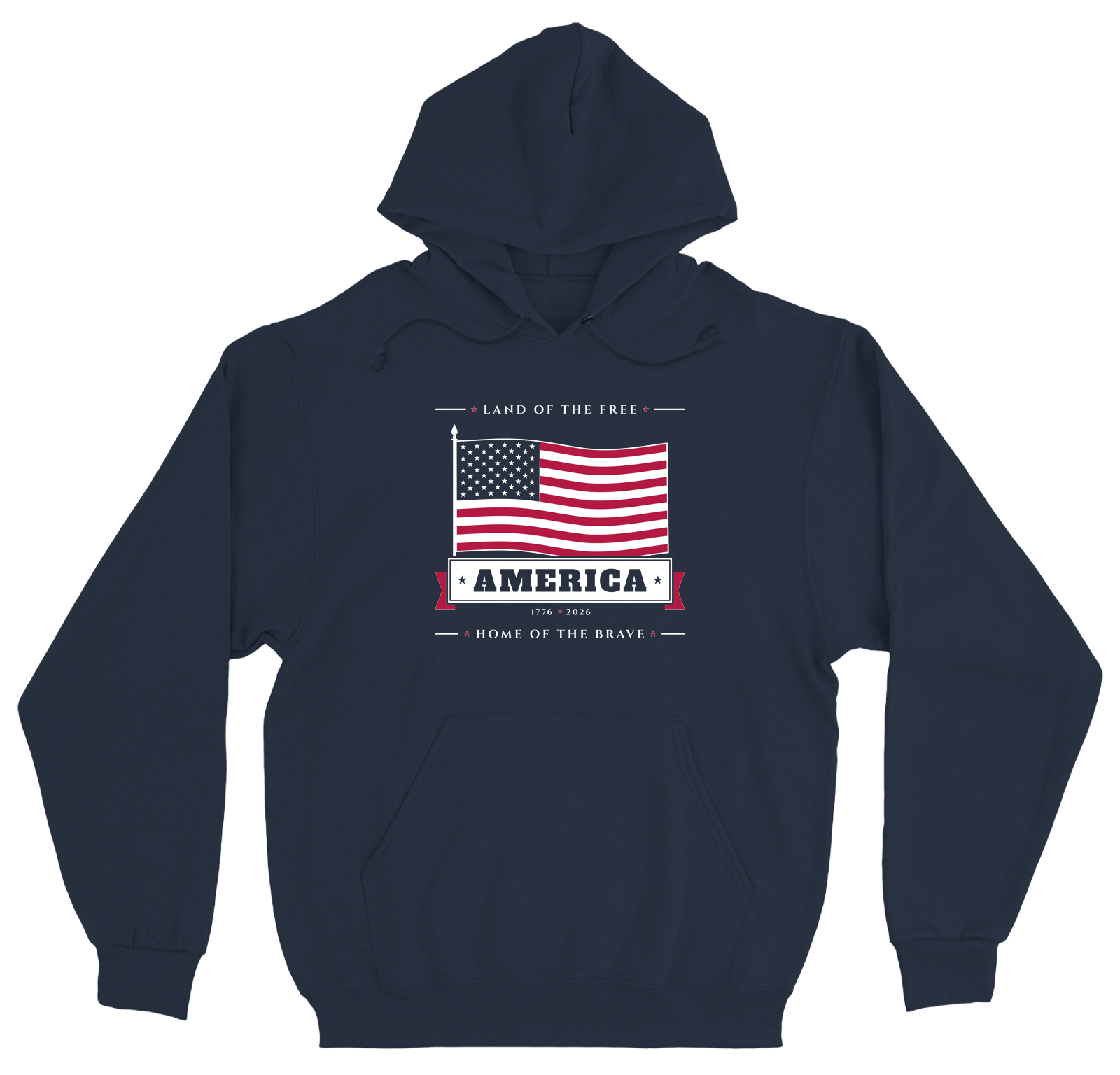 America U.S.-Sewn Hoodie in Navy