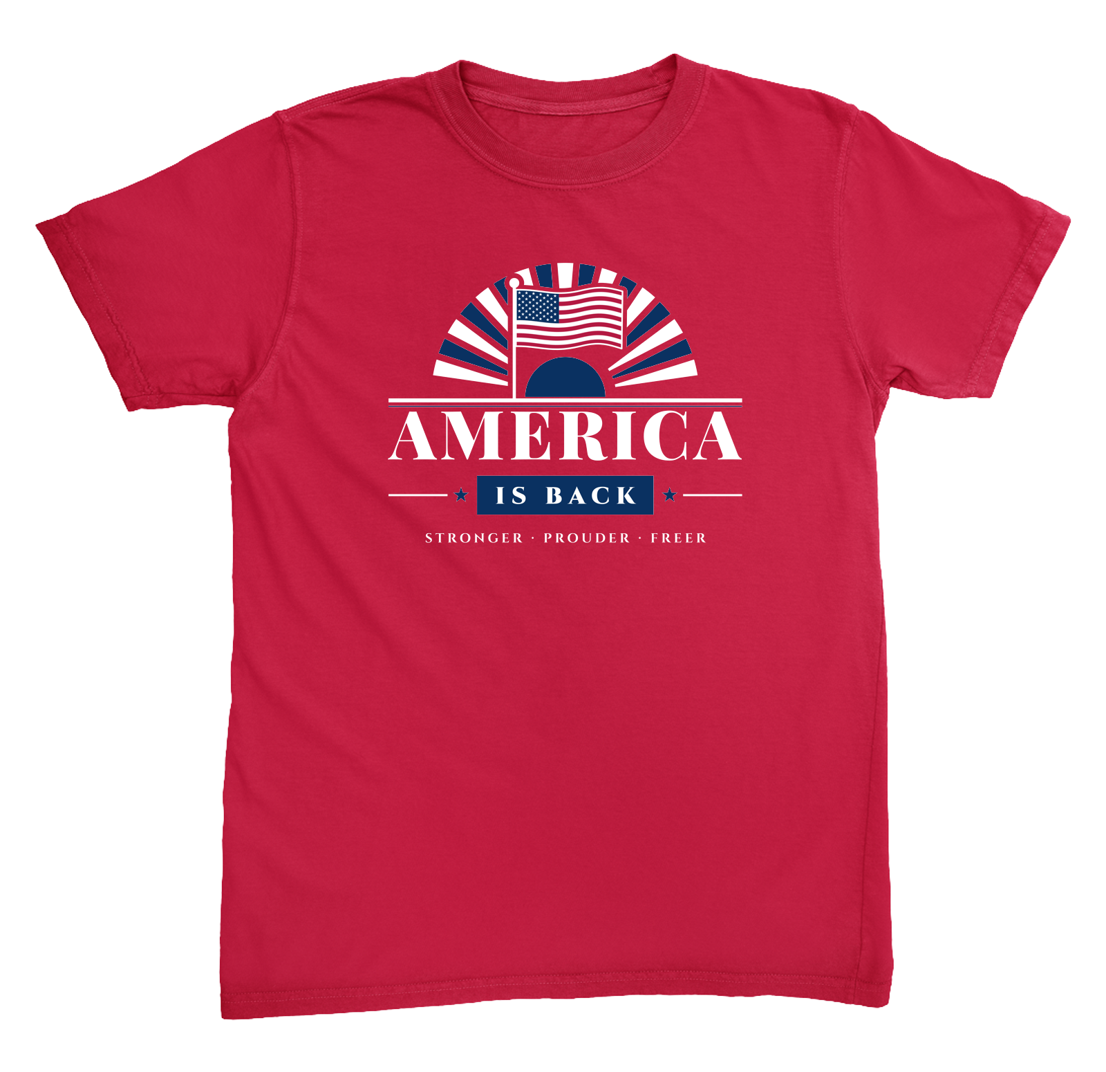 America Is Back Heavyweight Tee in Red
