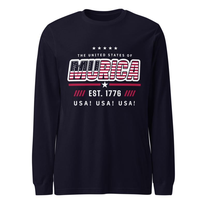Murica Long Sleeve Tee in Navy