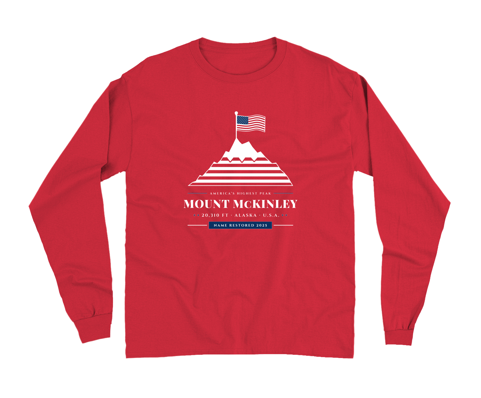Mount McKinley Garment-Dyed Long Sleeve in Red