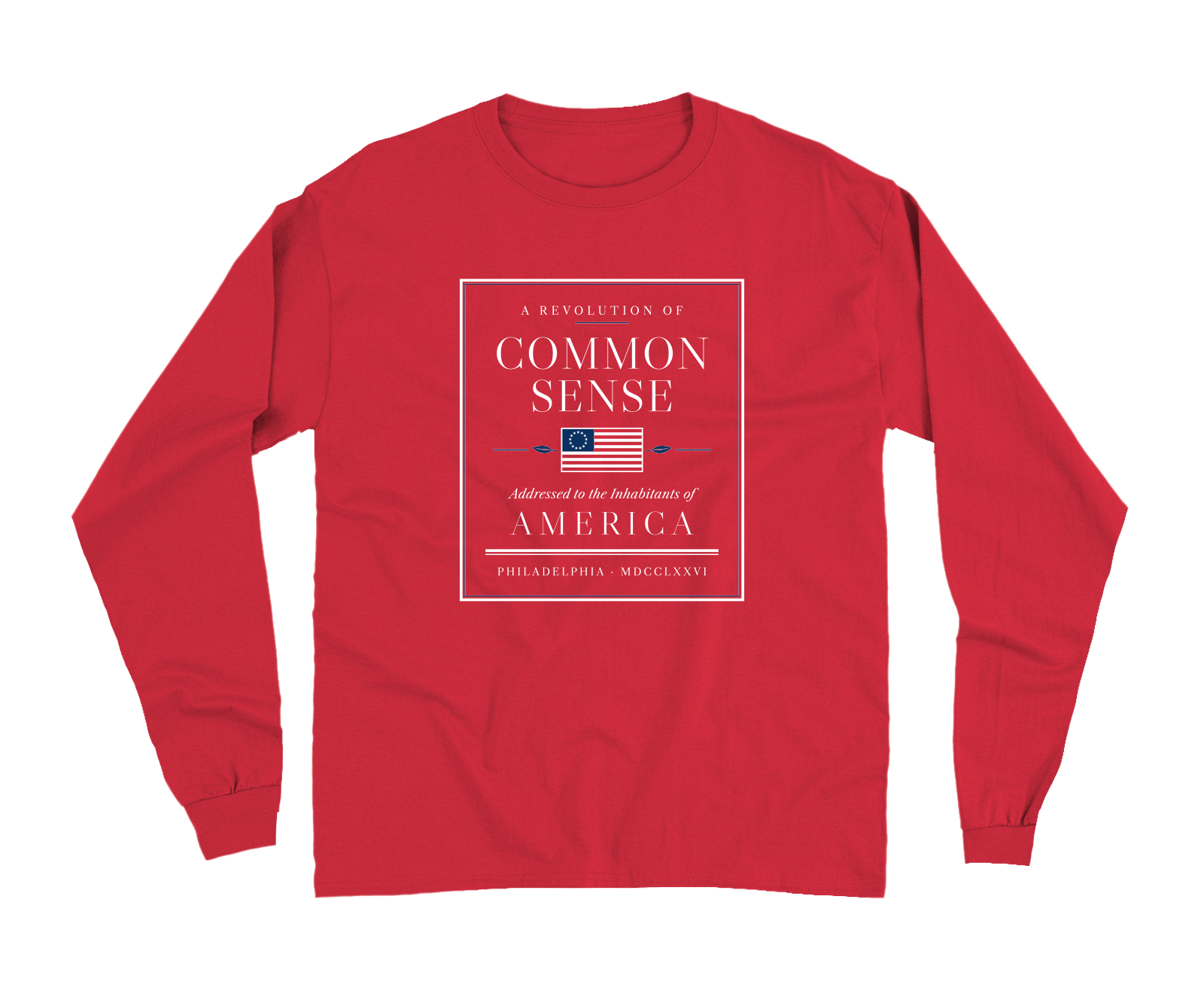 Common Sense Garment-Dyed Long Sleeve in Red