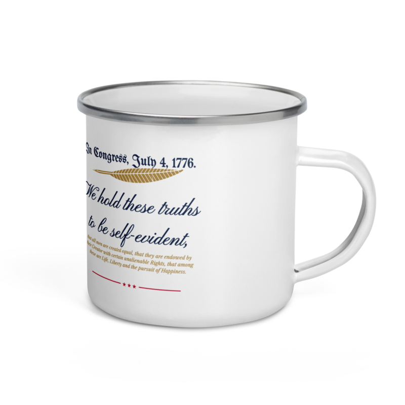 We Hold These Truths Enamel Camp Mug