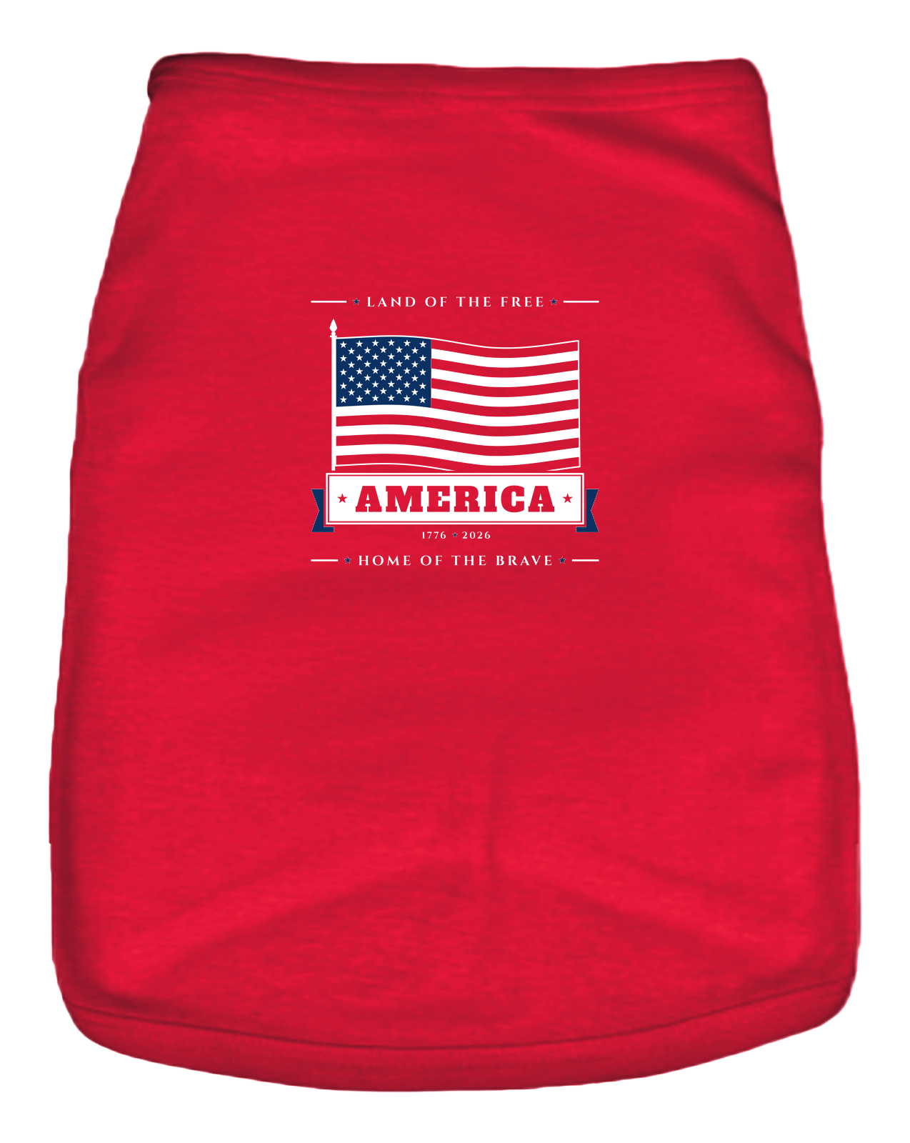 America Small Dog Tank in Red