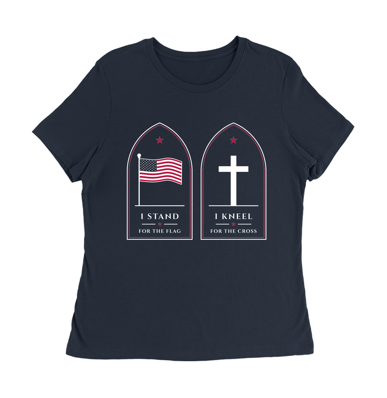Stand for the Flag Women's Relaxed Tee in Navy