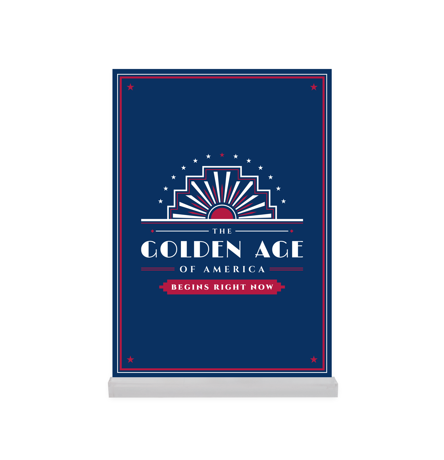 The Golden Age Acrylic Desk Block
