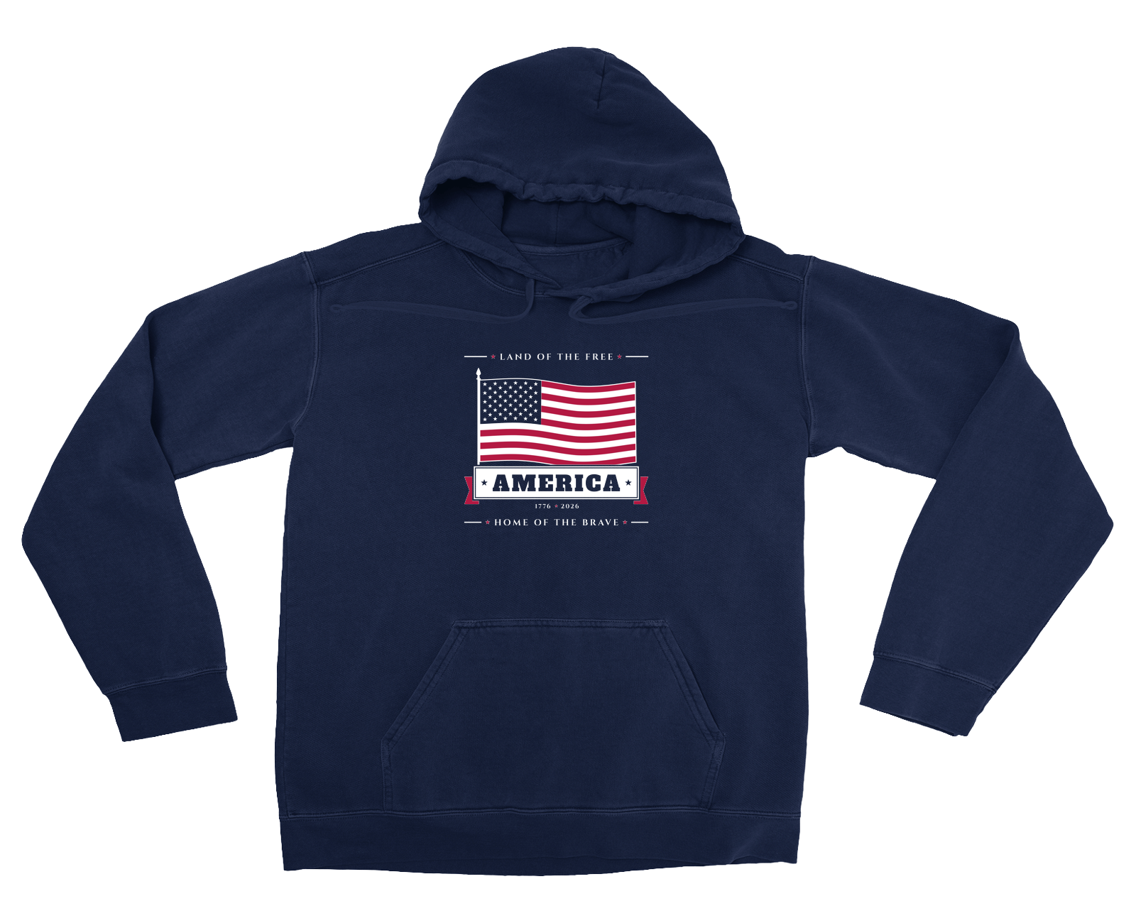 America Garment-Dyed Hoodie in True Navy