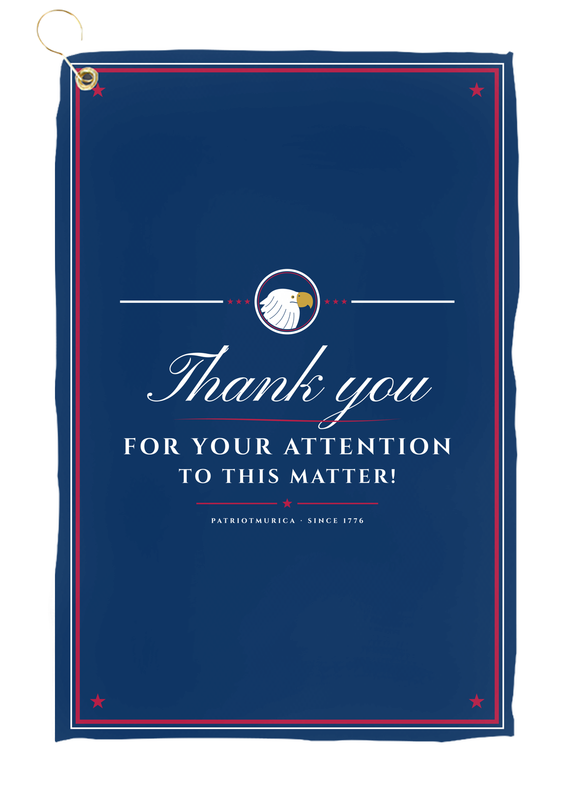 Thank You for Your Attention Golf Towel