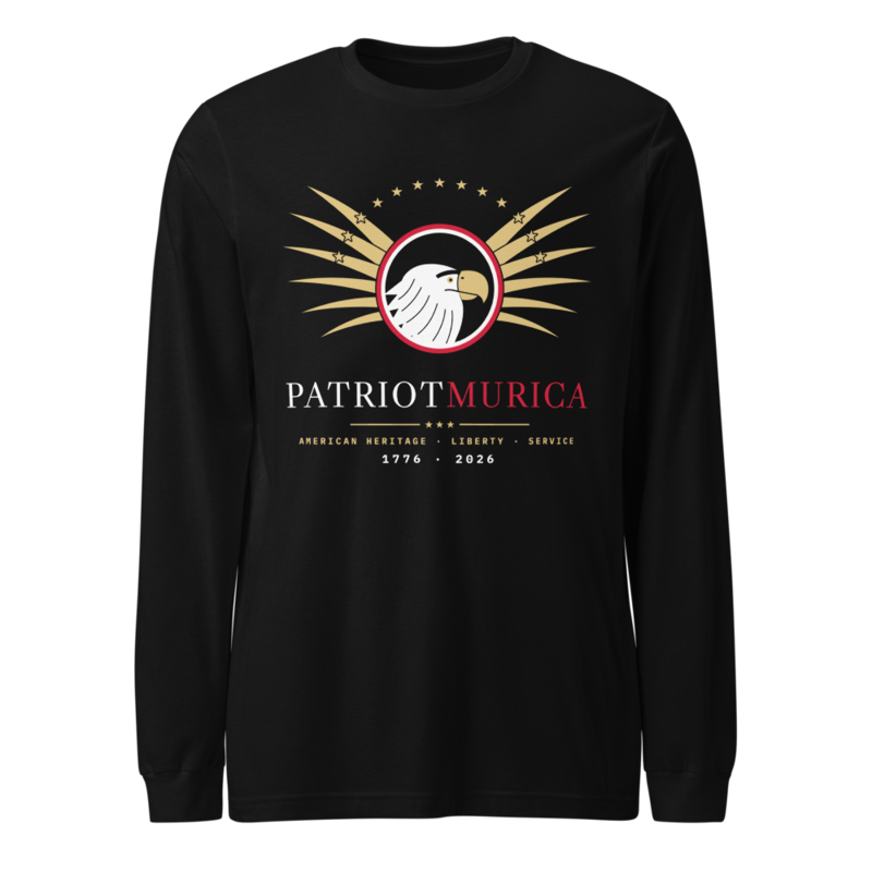 PatriotMurica Crest Long Sleeve Tee in Black