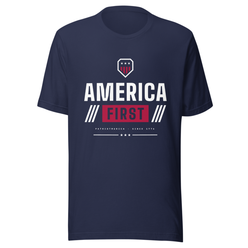 America First Tee in Navy