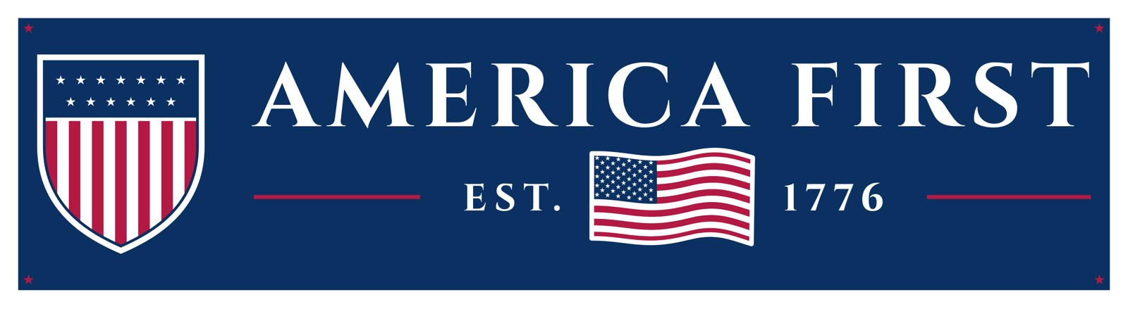 America First Crest Car Magnet