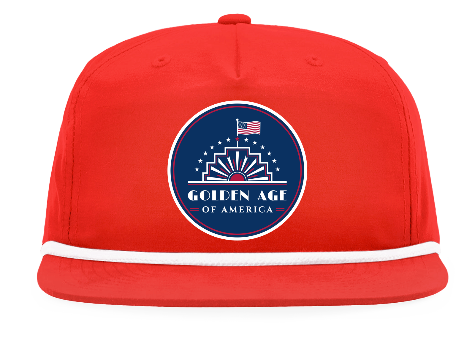 The Golden Age Rope Snapback Cap in Red / White Rope