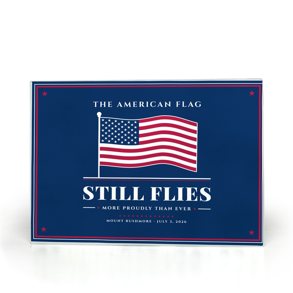 The American Flag Still Flies Glass Cutting Board