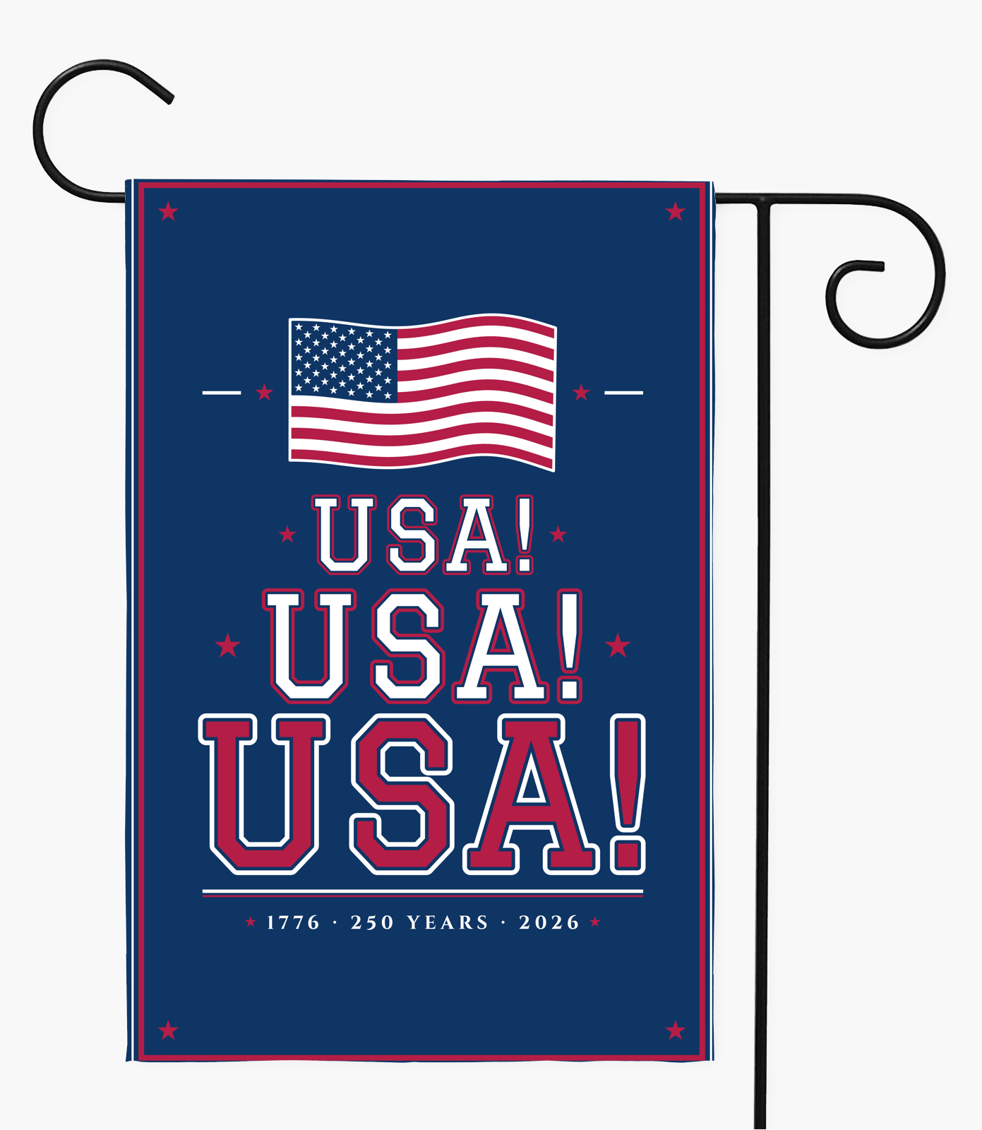 USA! USA! USA! Garden Flag