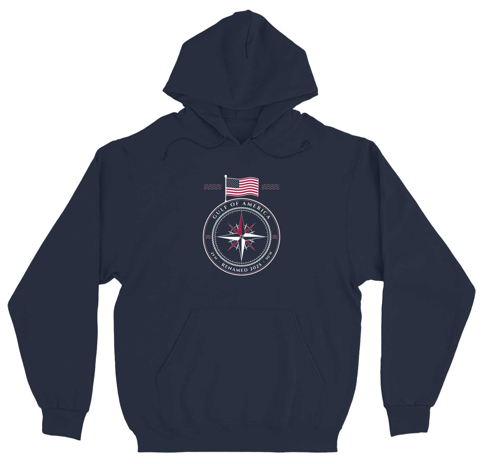 Gulf of America U.S.-Sewn Hoodie in Navy