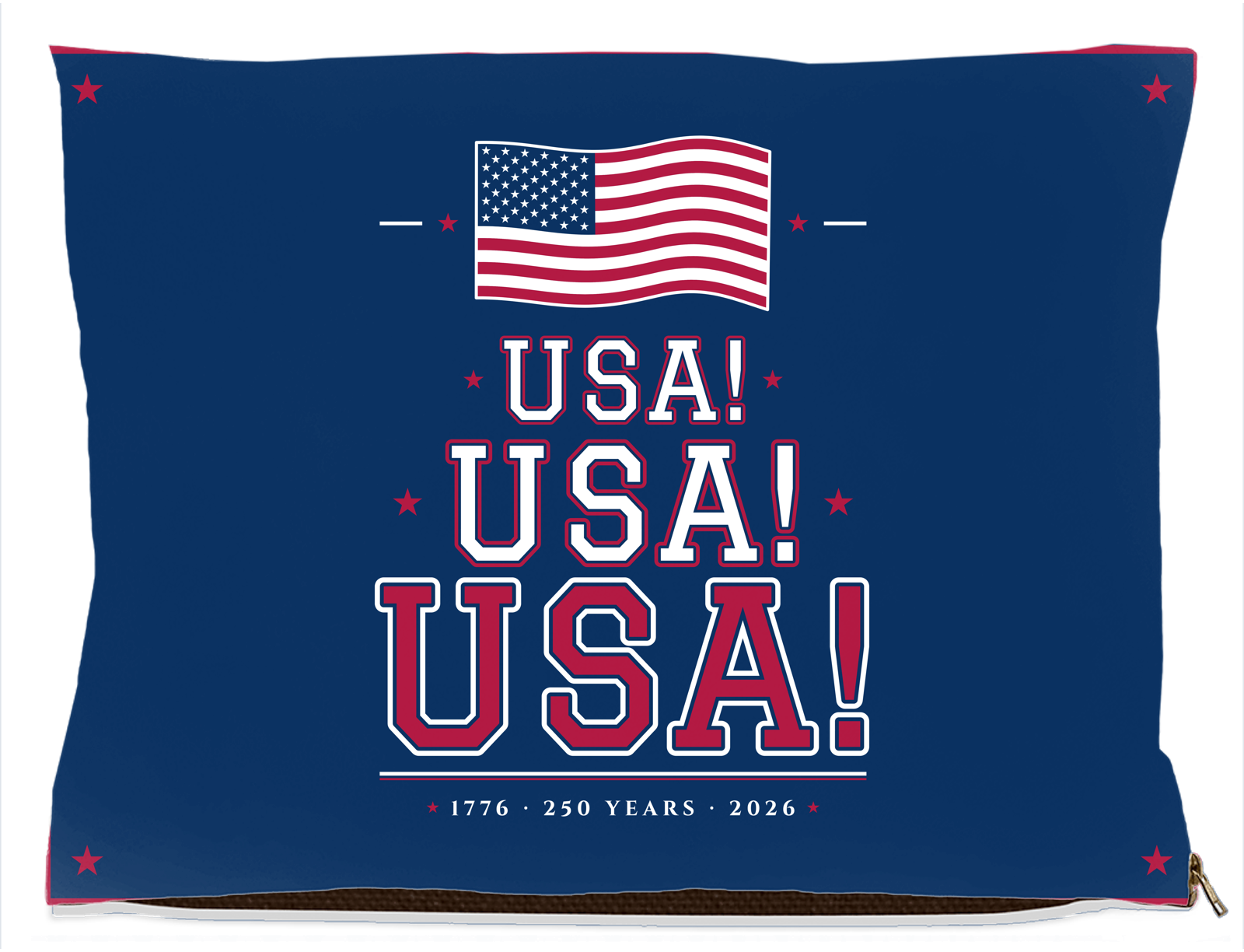 USA! USA! USA! Large Dog Bed