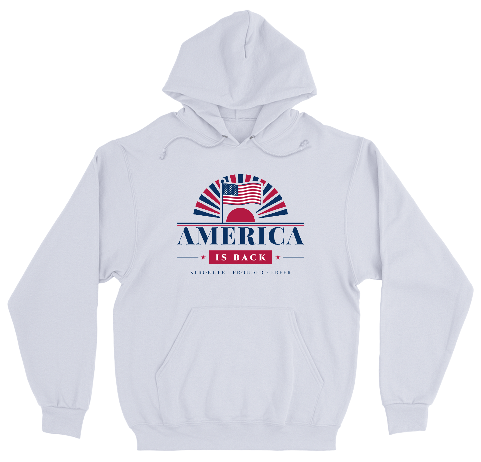 America Is Back Heavyweight Hoodie in White