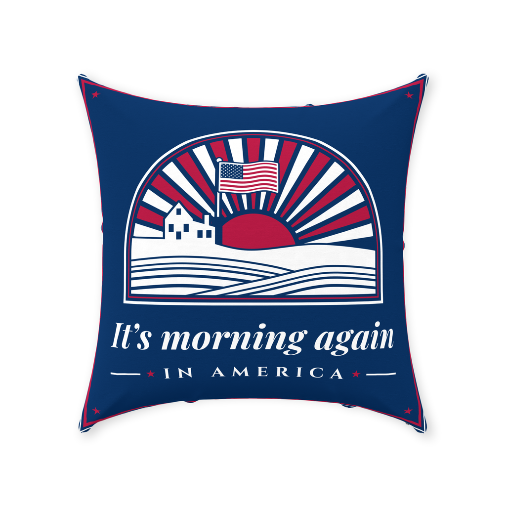 Morning in America Linen Throw Pillow