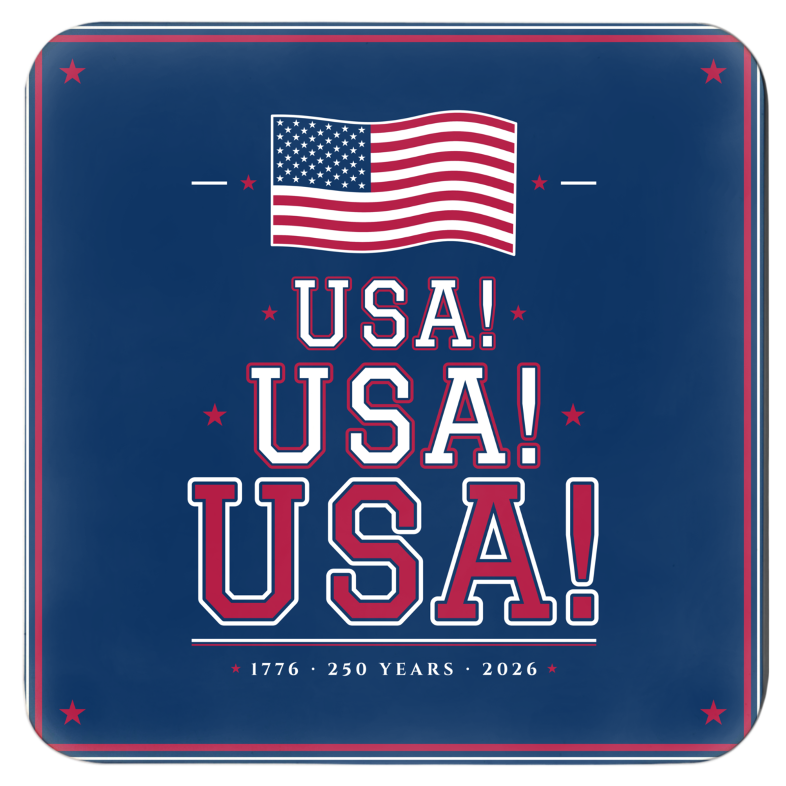USA! USA! USA! Cork Coaster Set