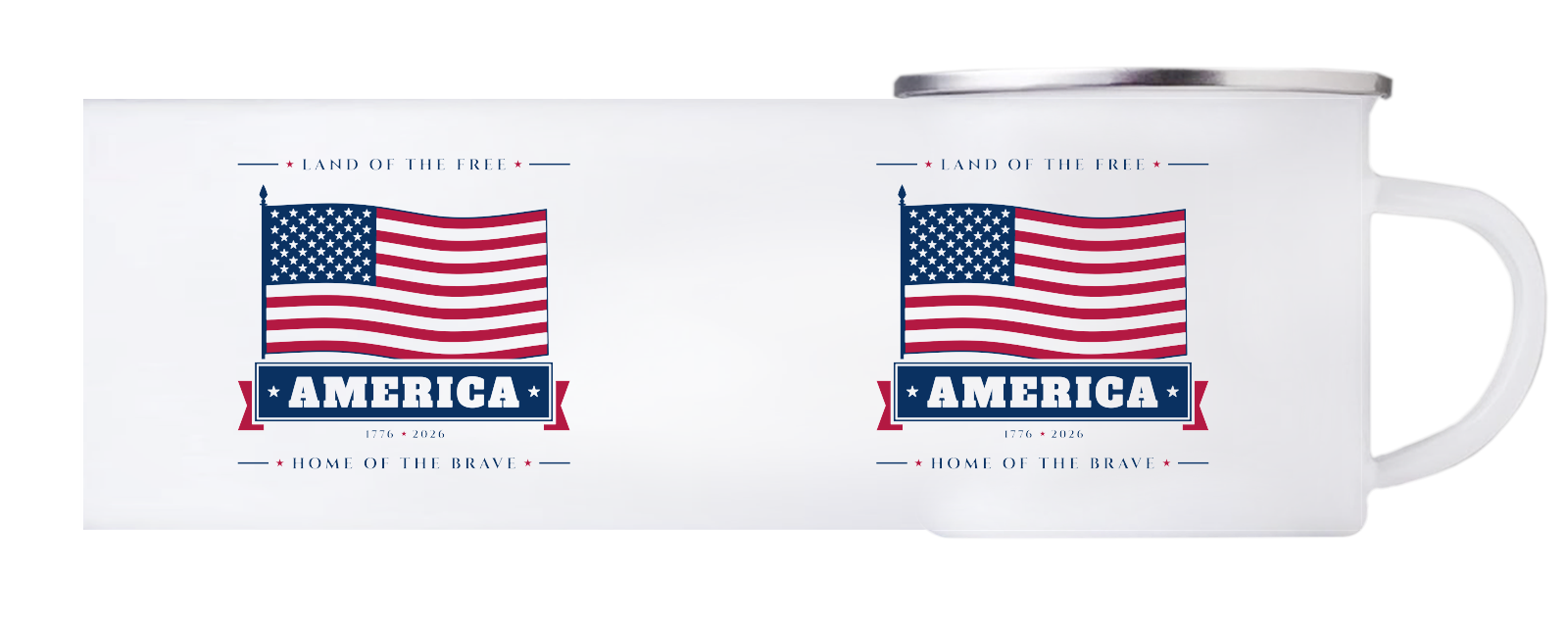 America Enamel Camp Mug