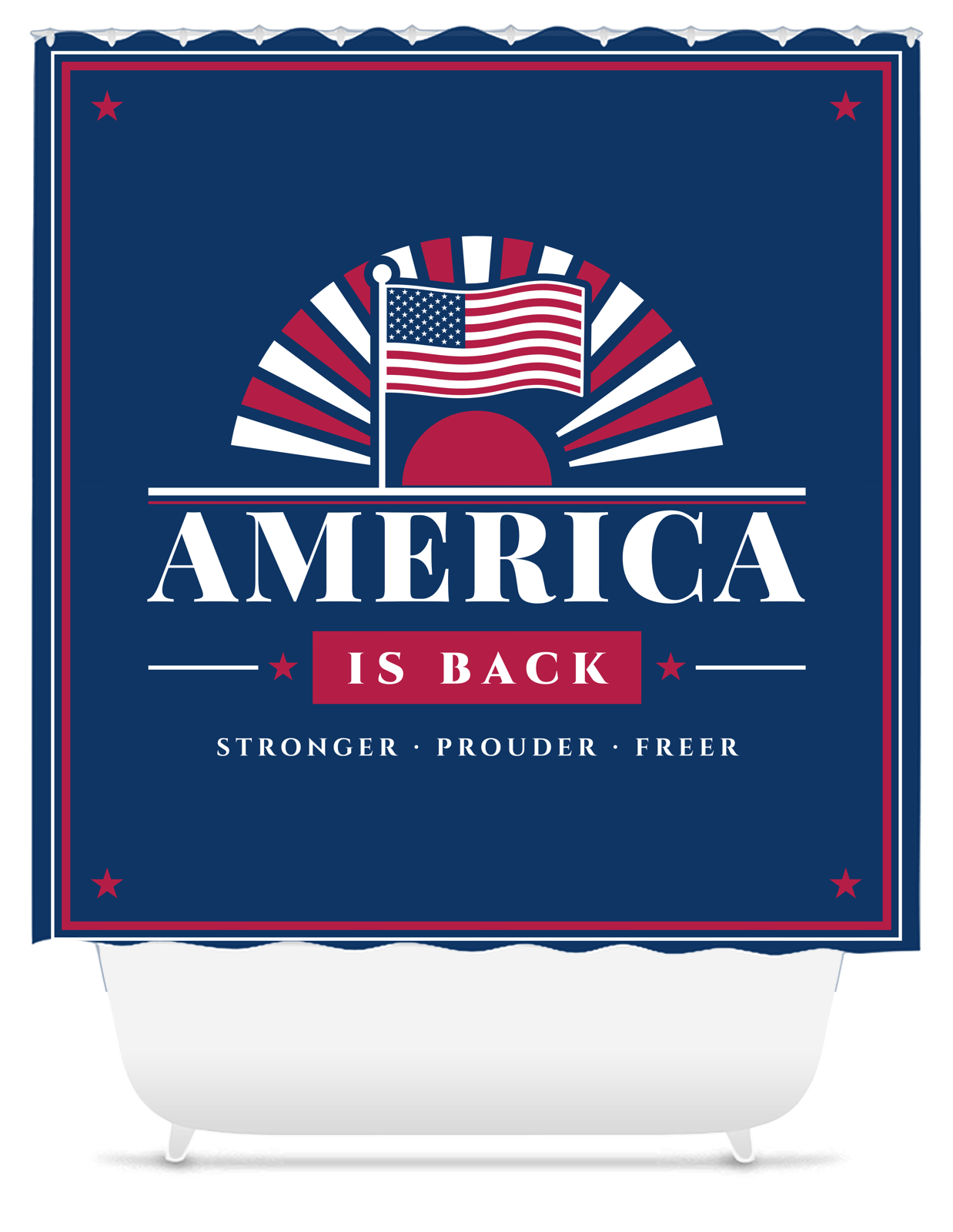 America Is Back Shower Curtain