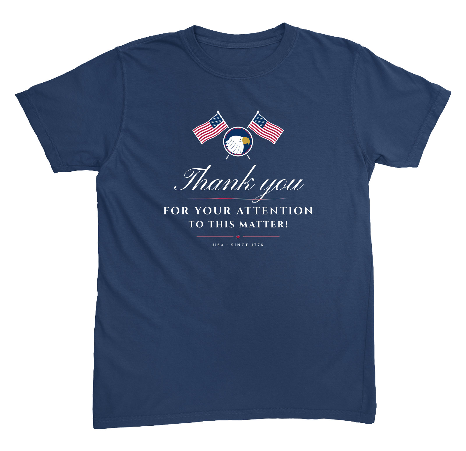 Thank You for Your Attention U.S.-Sewn Tee in Navy