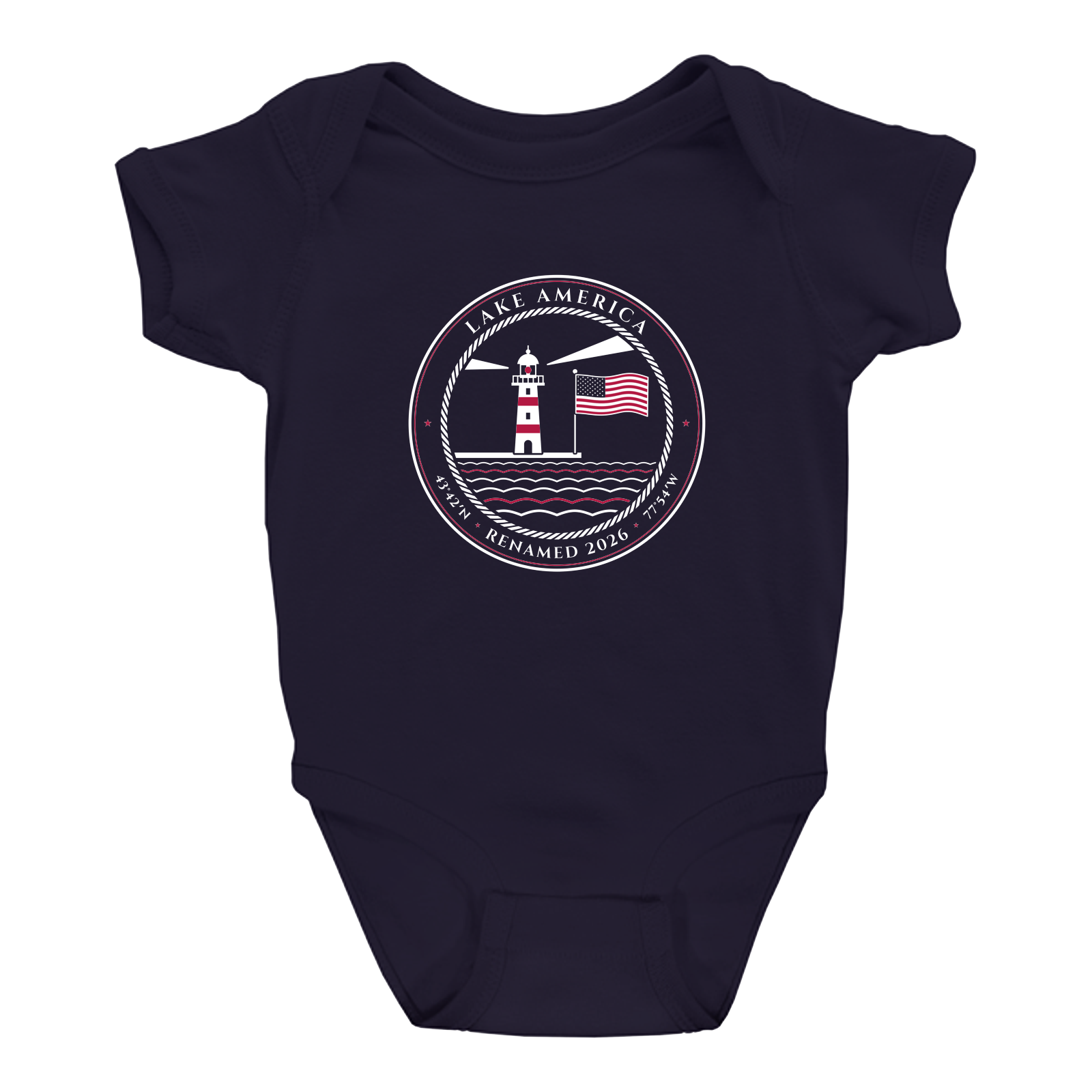 Lake America Baby Bodysuit in Navy