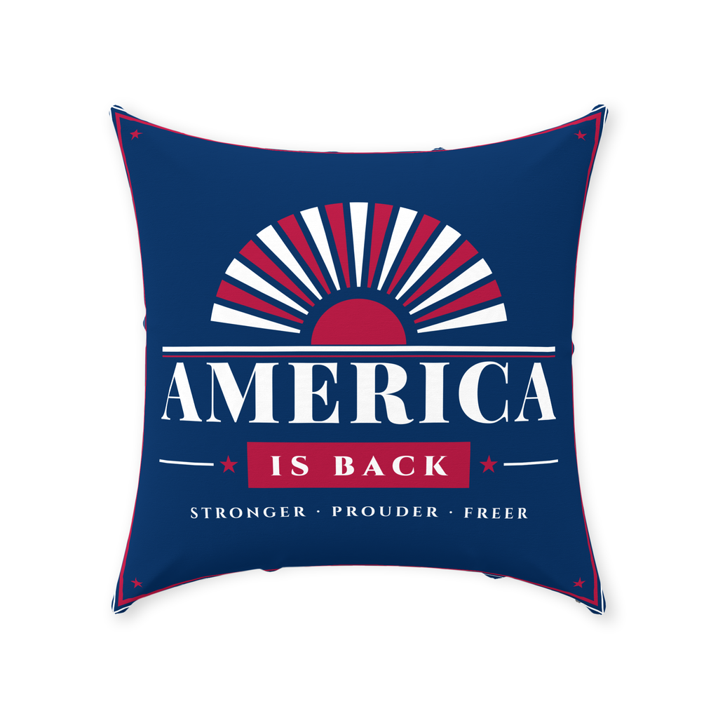 America Is Back Linen Throw Pillow