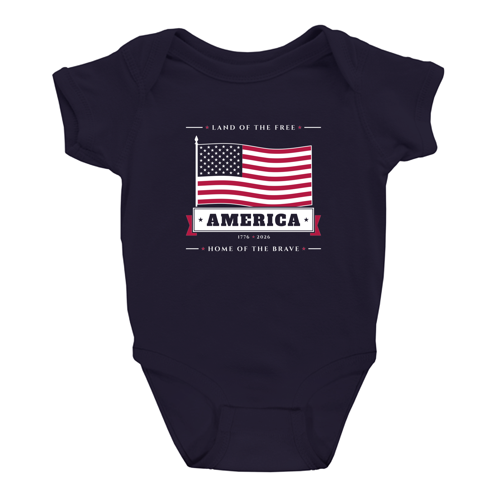 America Baby Bodysuit in Navy