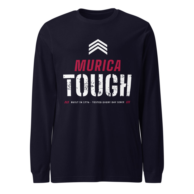 Murica Tough Long Sleeve Tee in Navy