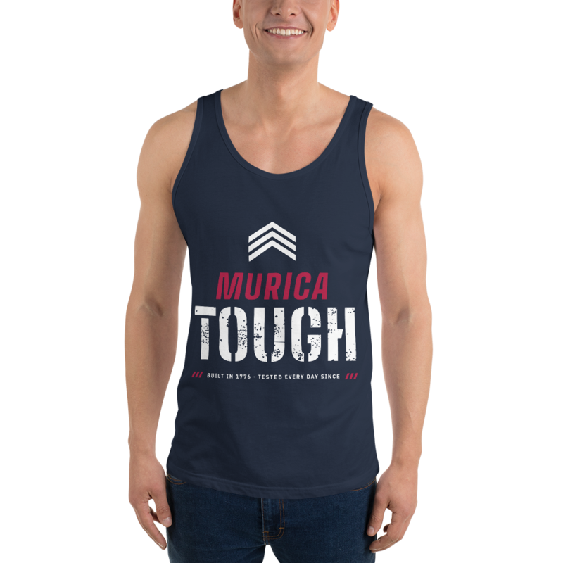 Murica Tough Tank Top in Navy