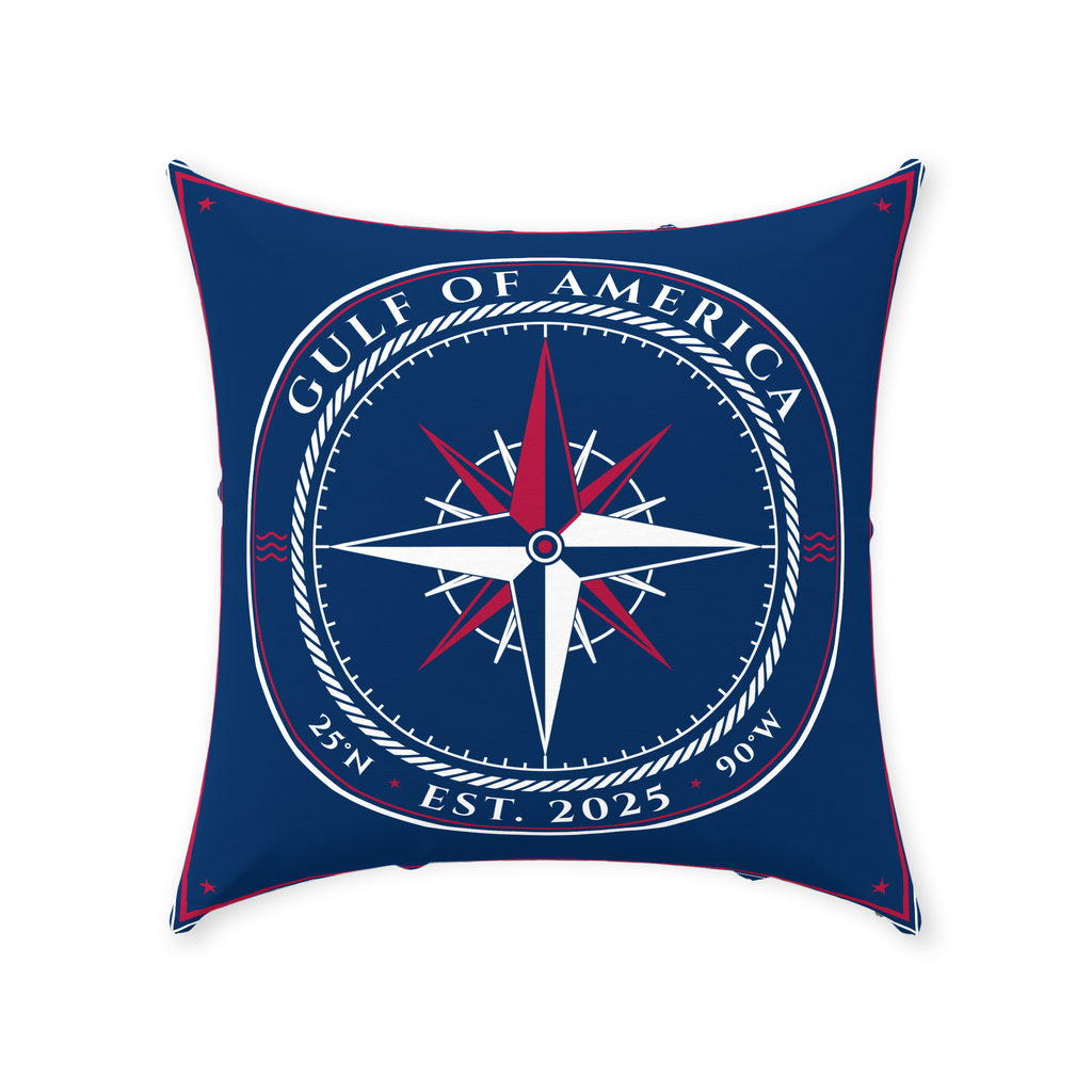Gulf of America Linen Throw Pillow