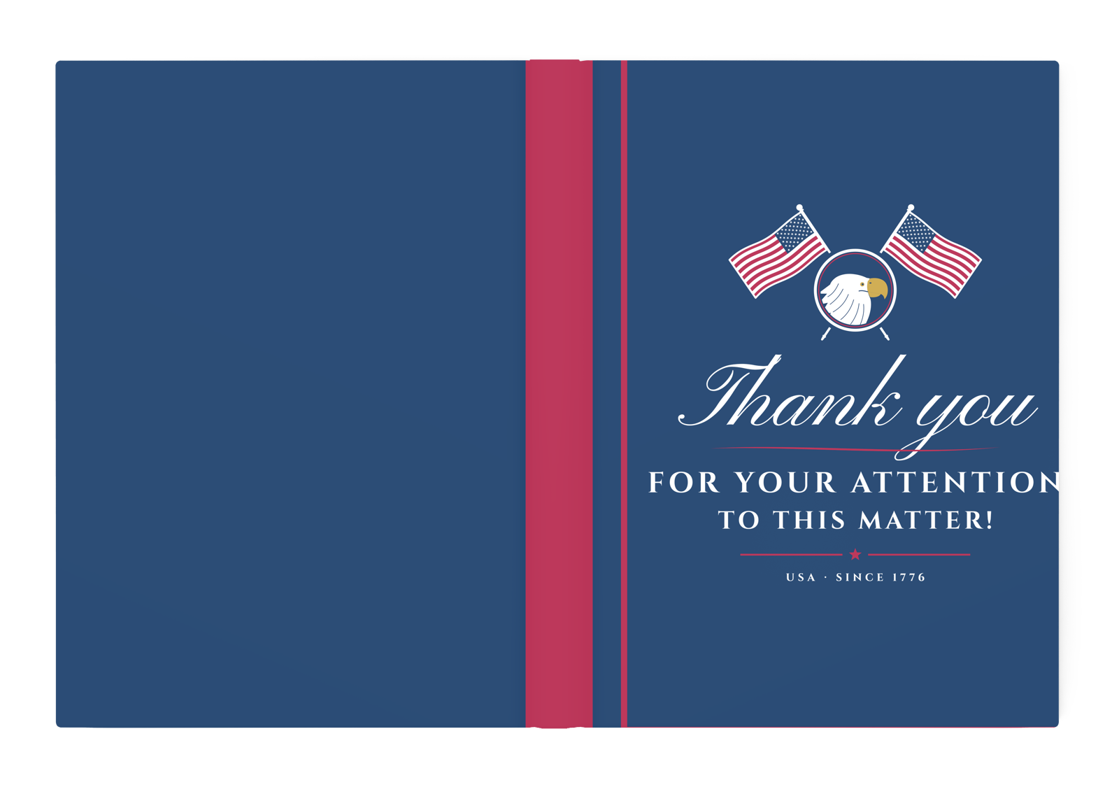 Thank You for Your Attention Hardcover Journal