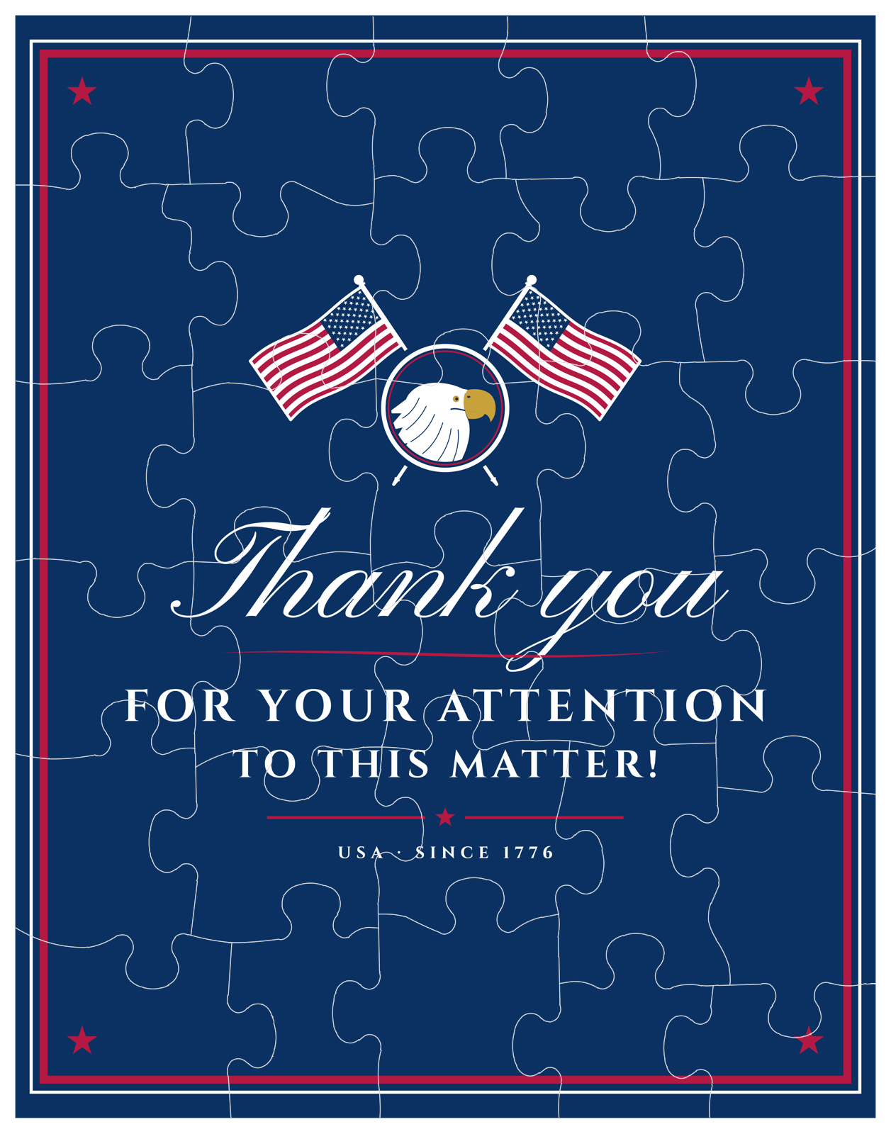 Thank You for Your Attention Children's Puzzle