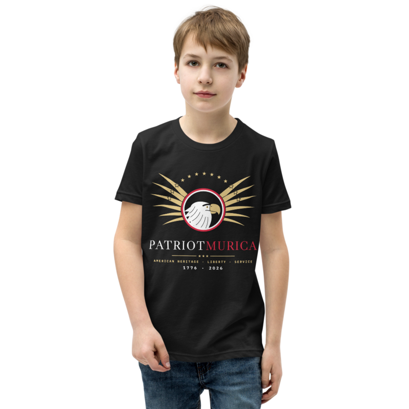 PatriotMurica Crest Youth Tee in Black